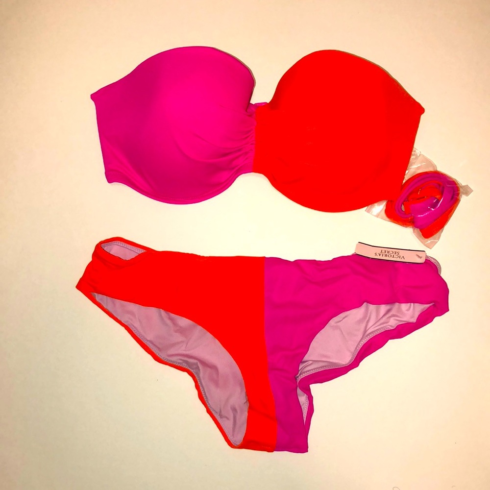 NWT Victoria Secret swim colorblock bikini